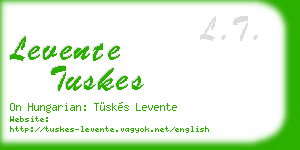 levente tuskes business card